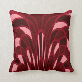 Paddenstoel Abstract - Art Deco - Rood Kussen