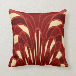 Paddenstoel Abstract - Art Deco - Rood Kussen