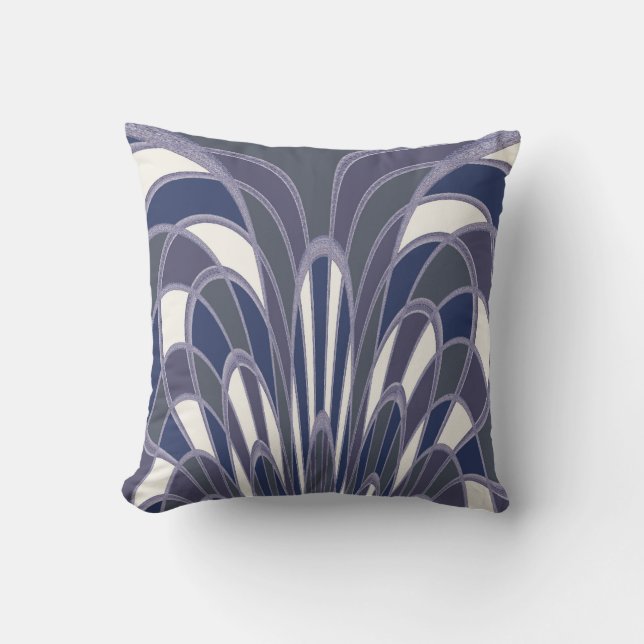 Paddenstoel Abstract - Art Deco - Sky Kussen (Voorkant)