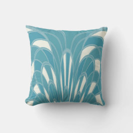 Paddenstoel Abstract - Art Deco - Turquoise Kussen