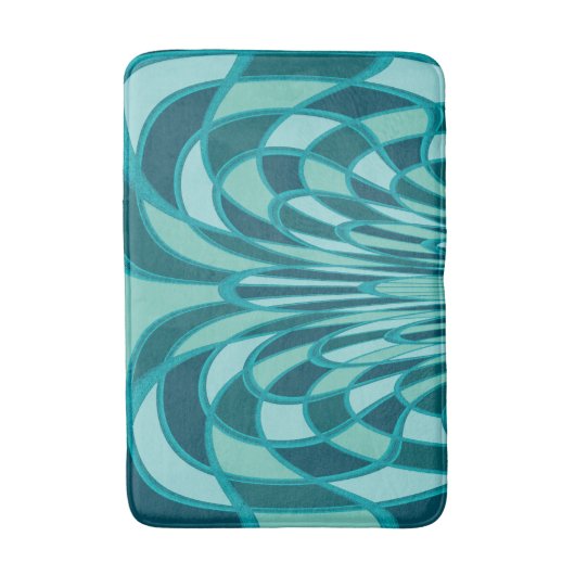 Paddenstoel Abstract - Art Deco - Zeewier Badmat (Voorkant Verticaal)