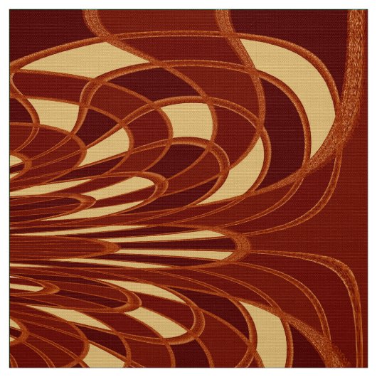 Paddenstoel, Abstract - Cinnamon Red - Stof (Swatch)