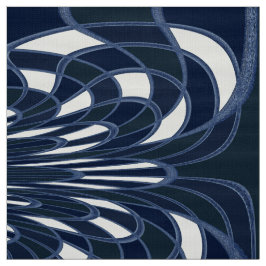 Paddenstoel, Abstract - Navy - Stof