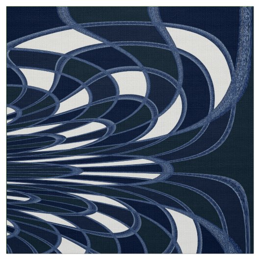 Paddenstoel, Abstract - Navy - Stof (Swatch)