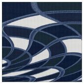 Paddenstoel, Abstract - Navy - Stof (Close Up)