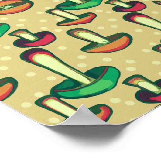 Paddenstoel Achtergrond esthetisch Poster (Hoek)