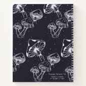 Paddenstoel Aesthetisch, speciaal ontworpen zwarte Notitieboek (Achterkant)