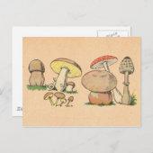  paddenstoel afdrukken briefkaart (Voorkant / Achterkant)