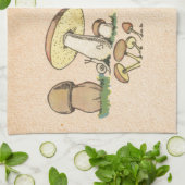 paddenstoel afdrukken theedoek (Gevouwen)