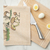 paddenstoel afdrukken theedoek (Quarter Fold)