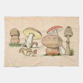 paddenstoel afdrukken theedoek (Horizontaal)