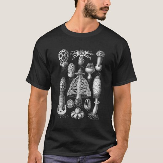 Paddenstoel Afdrukpaddenstoel Kunstkunst Botanisch T-shirt (Voorkant)