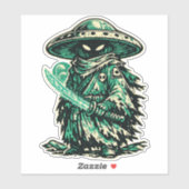 Paddenstoel Alien Ronin — Oude Ruimte Wandelaar  Sticker (Vel)