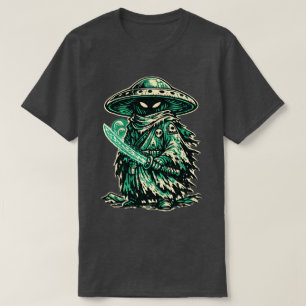 Paddenstoel Alien Ronin — Oude Ruimte Wandelaar T-shirt