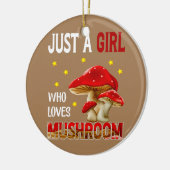 Paddenstoel alleen meisje die van paddenstoelen ho keramisch ornament (Links)