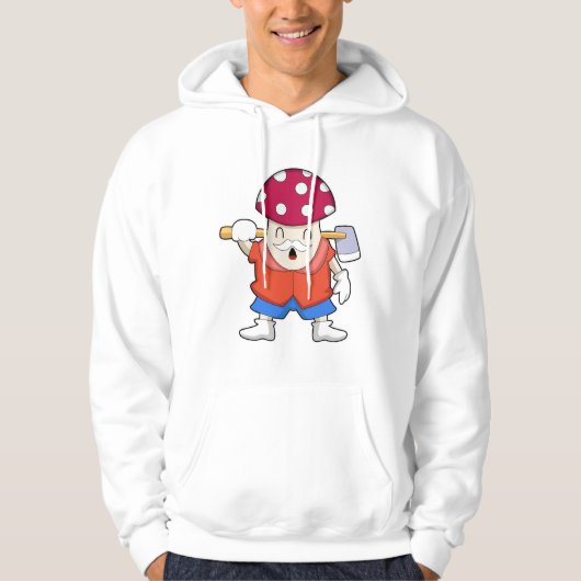 Paddenstoel als boer met Ax Hoodie (Voorkant)