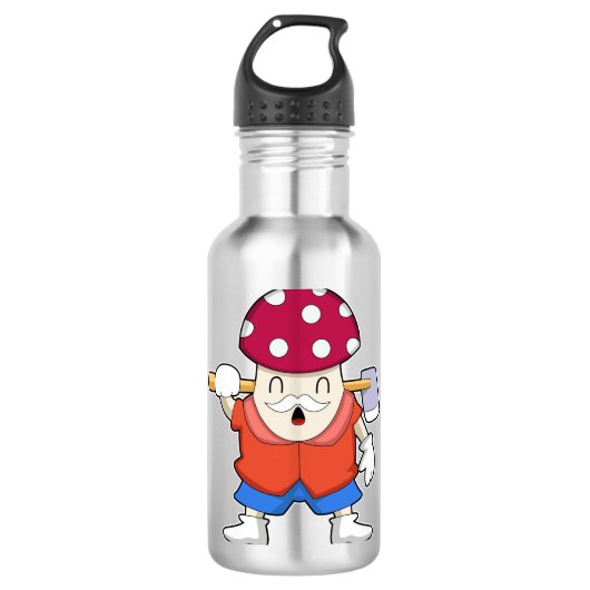 Paddenstoel als boer met Ax Waterfles (Voorkant)