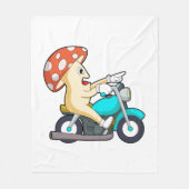 Paddenstoel als motorfiets fleece deken (Voorkant)
