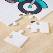 Paddenstoel als motorfiets legpuzzel (Zijkant)