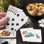 Paddenstoel als motorfiets pokerkaarten (Insitu)