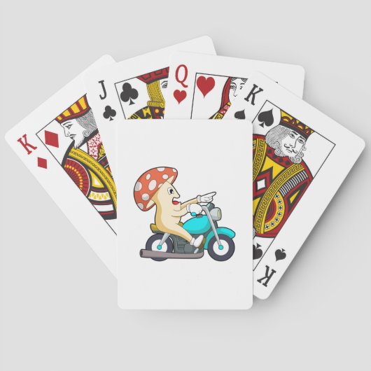 Paddenstoel als motorfiets pokerkaarten (Achterkant)