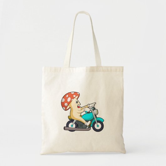 Paddenstoel als motorfiets tote bag (Voorkant)