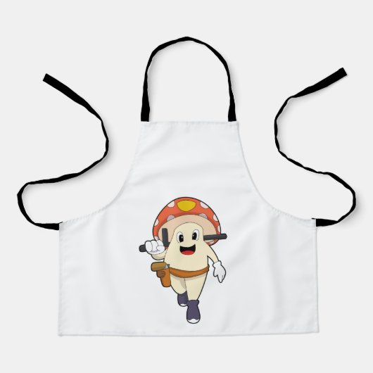 Paddenstoel als politieagent bij de politie schort (Voorkant)