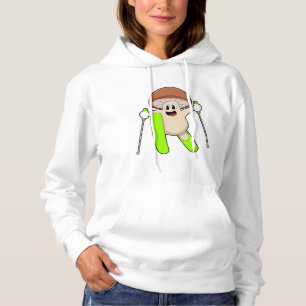 Paddenstoel als Skier met Ski Hoodie