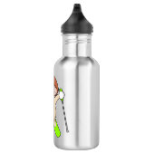 Paddenstoel als Skier met Ski Waterfles (Rechts)