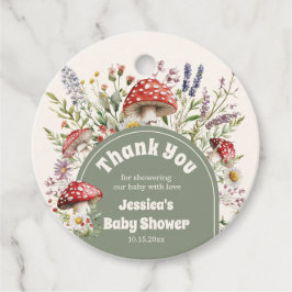 Paddenstoel Baby Shower Bedank Favor Bedankjes Labels
