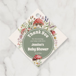Paddenstoel Baby Shower Bedank Favoriet Bedankjes Labels