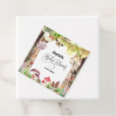 Paddenstoel baby shower bosgebied bedankjes labels (In situ)