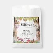 Paddenstoel baby shower bosgebied bedankzakje (Voorkant)