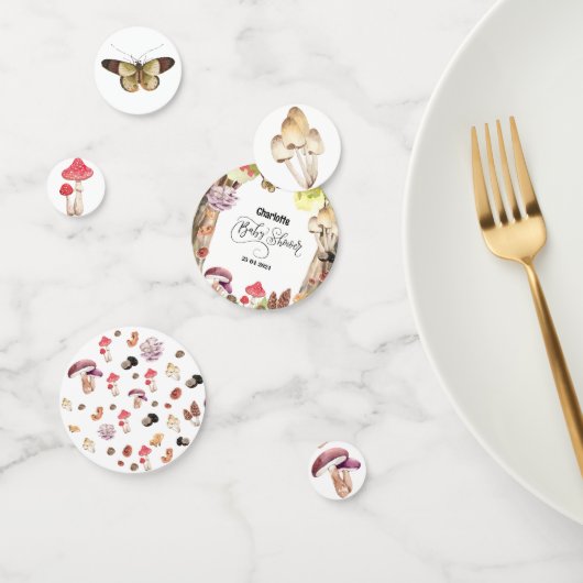 Paddenstoel baby shower bosgebied confetti (Groep)