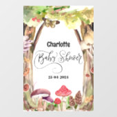 Paddenstoel baby shower bosgebied raamsticker (Vel)
