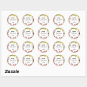 Paddenstoel baby shower bosgebied ronde sticker (Vel)