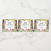 Paddenstoel baby shower bosgebied waterfles etiket (Enkel label)