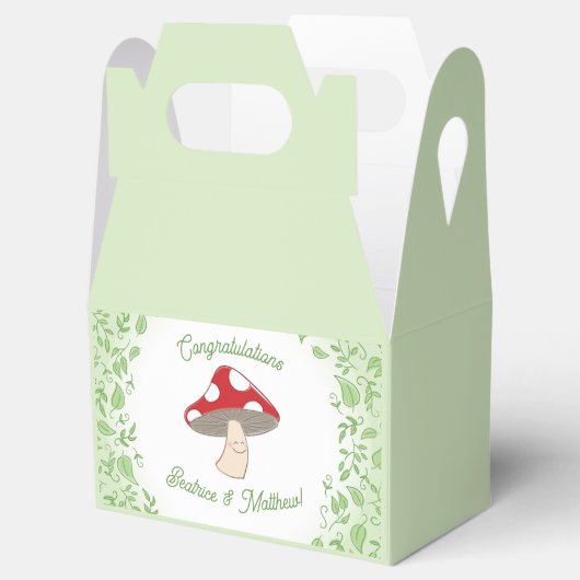Paddenstoel Baby shower Dank u wel Bedankdoosjes (Geopend)