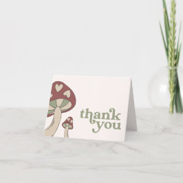 Paddenstoel Baby shower Dank u wel | Sage Green