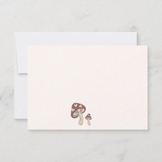 Paddenstoel Baby shower Dank u wel | Sage Green Bedankkaart (Achterkant)