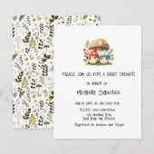 Paddenstoel Baby Shower Kaart (Voorkant / Achterkant)