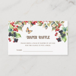 Paddenstoel Baby Shower Luier Raffle Tickets Informatiekaartje
