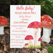 Paddenstoel Baby shower Rode Natuur