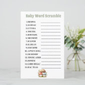 Paddenstoel Baby Word Scramble (Staand voorkant)