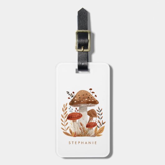 Paddenstoel bagagelabel (Voorkant verticaal)