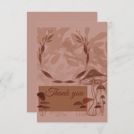 paddenstoel bedankkaart (Voorkant / Achterkant)
