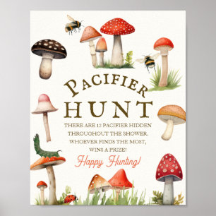 Paddenstoel Bij Baby Fopspeen Jacht Poster