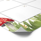 Paddenstoel & Bij Raad de Verwachte Datum Kalender Poster (Hoek)