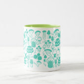 Paddenstoel Blauwgroen witte Mok (Center)