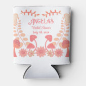 Paddenstoel Bloemen Bruid Stam Bachelorette Perzik Blikjeskoeler (Voorkant)